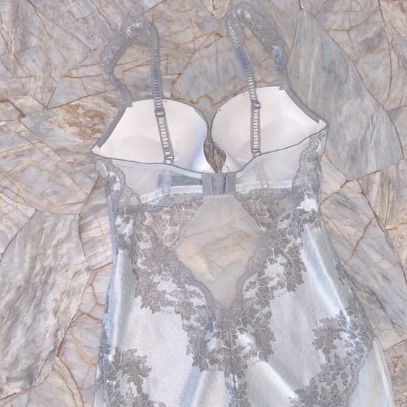 34B Stunning Floral Lace Mesh Bodysuit Teddy Corset Holiday Collection Rare - Picture 9 of 14